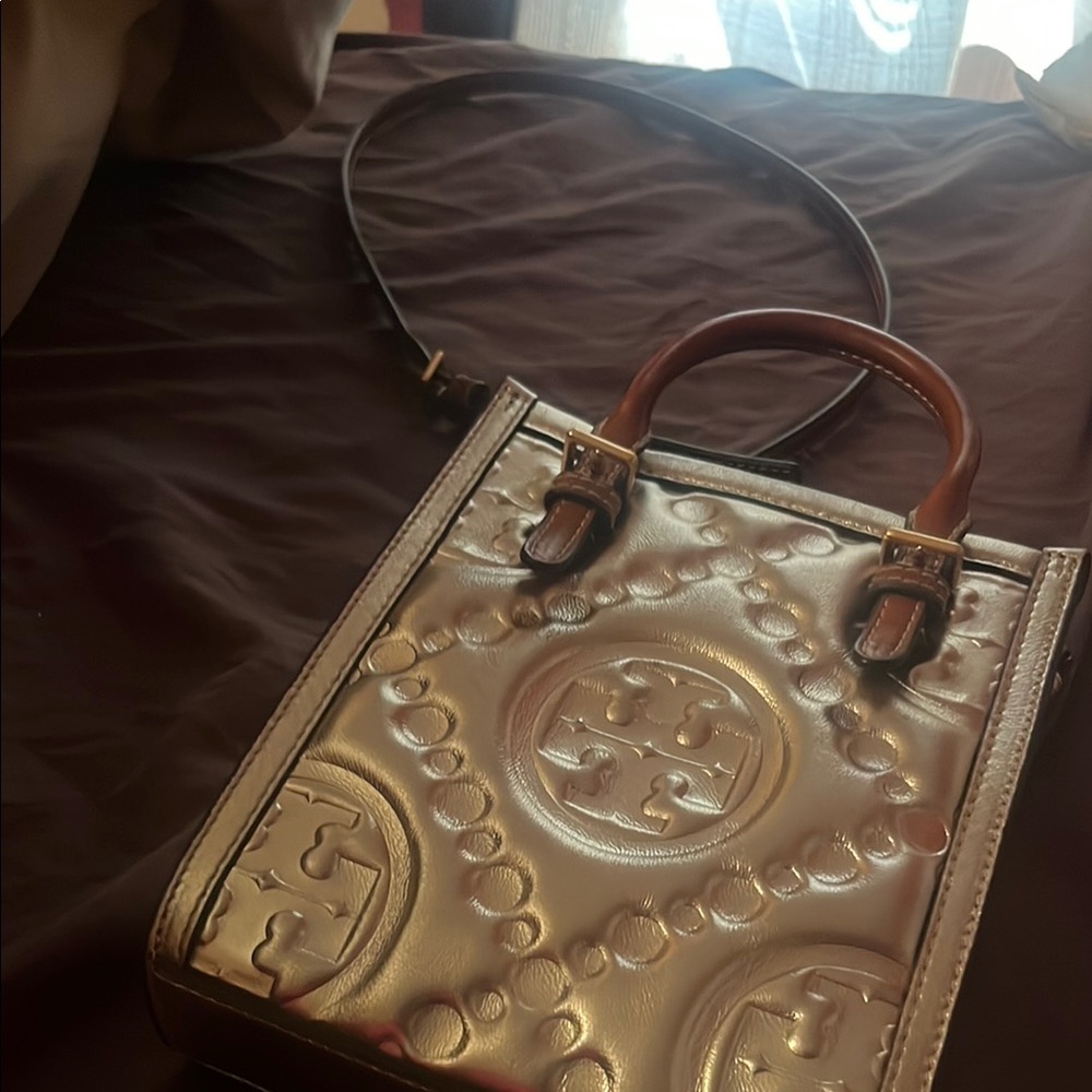 Silver Embossed Handbag